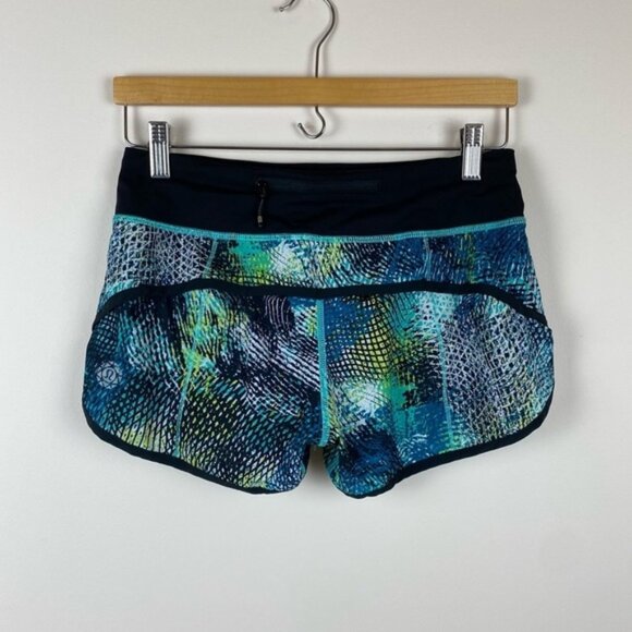 Lululemon Speed Short 2016 Seawheeze - Mo Money Bali Breeze / Black - Picture 1 of 5